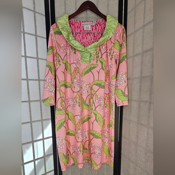 Gretchen Scott Designs Pink and Green Floral Mini Dress Size XL - Picture 1 of 6